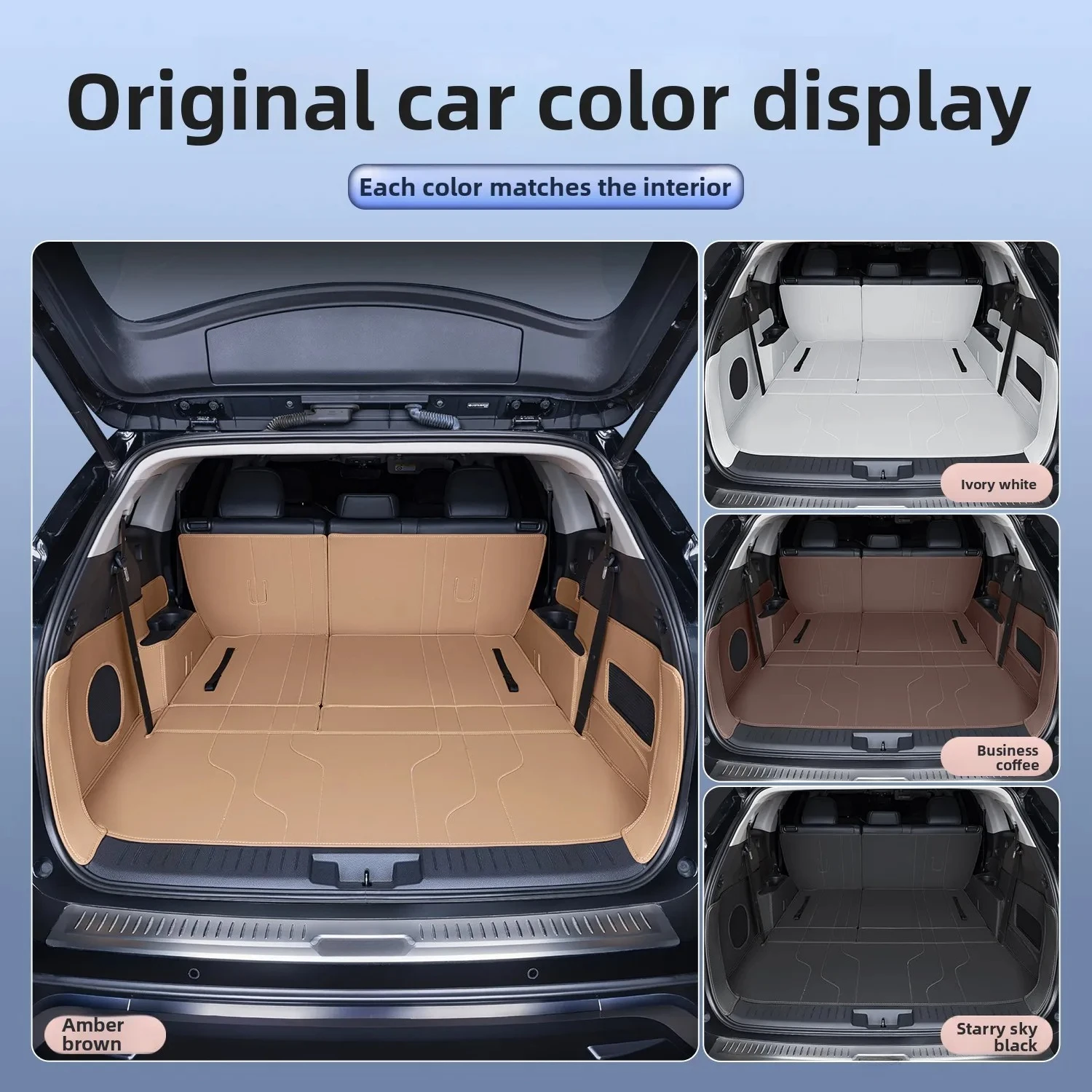 For Toyota Highlander 2024 Full-Cover Trunk Mat Eco-Friendly Leather Scratch-Resistant Custom Accessories