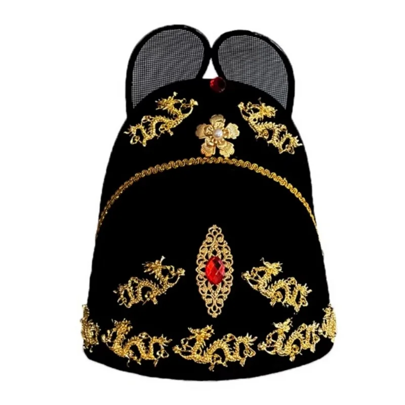 Ming Dynasty Hanfu Hats Black Double Wing Crown Imitation Chinese Ancient Official Hat Emperor Hat Men's Hanfu Wedding Cap