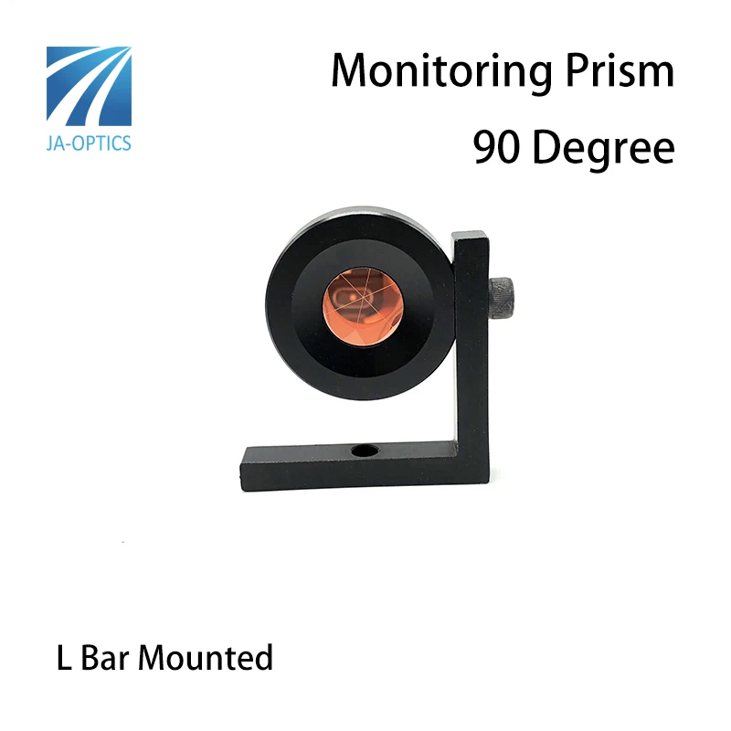 JA-OPTICS 90 Degree Monitoring Prisma, 1 Inch Mini Prism with L Bar for Surveying and Mapping