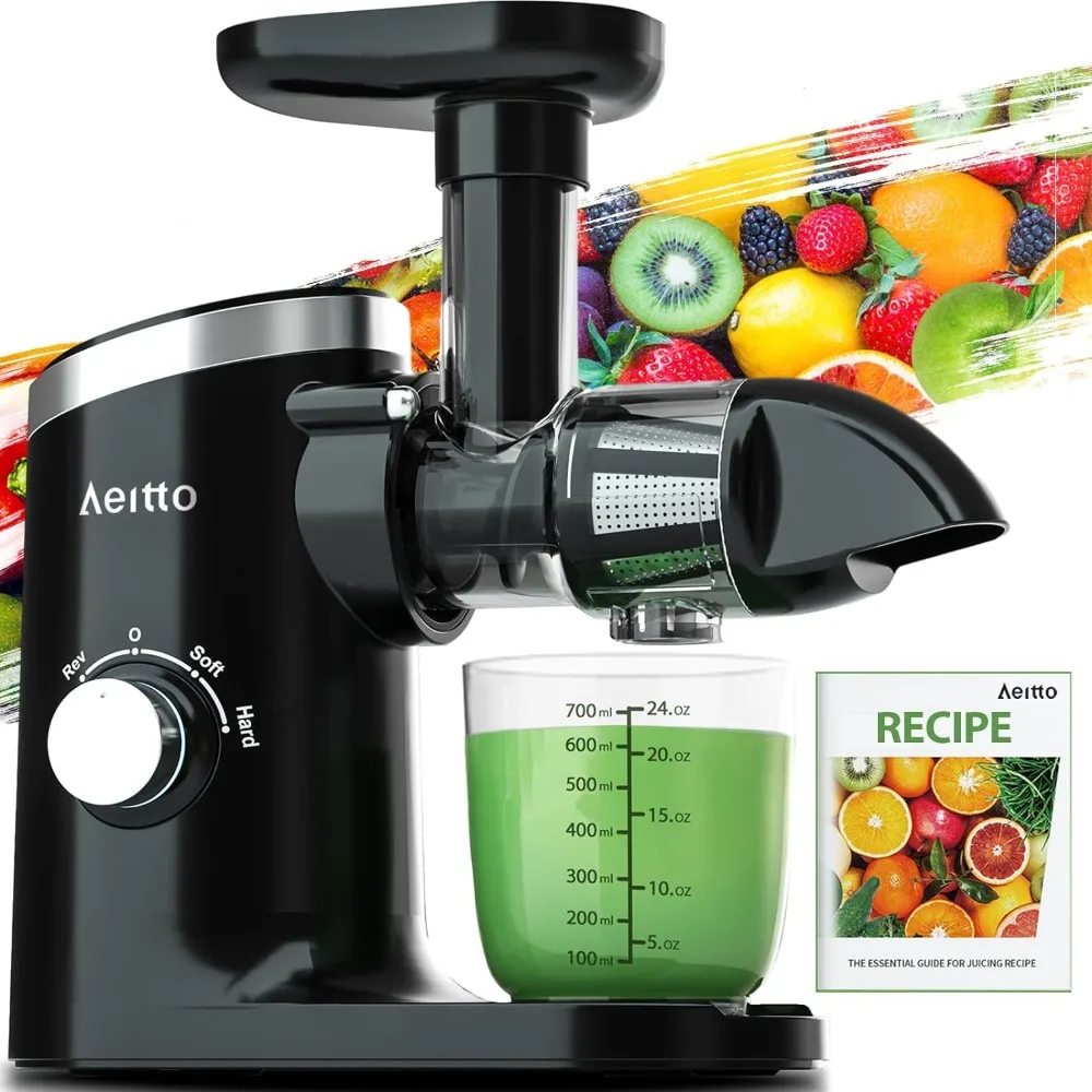 

Juicer Machines, Quiet Motor Juicer, Cold Press Juicer, Masticating Juicer, Celery Juicers, with Triple Modes,Reverse Function