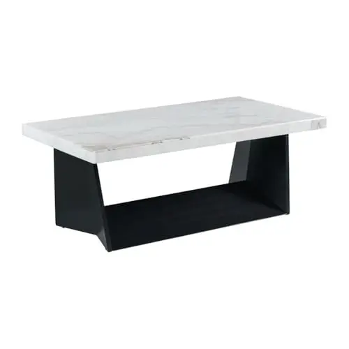 Coffee Table With White Marble Top