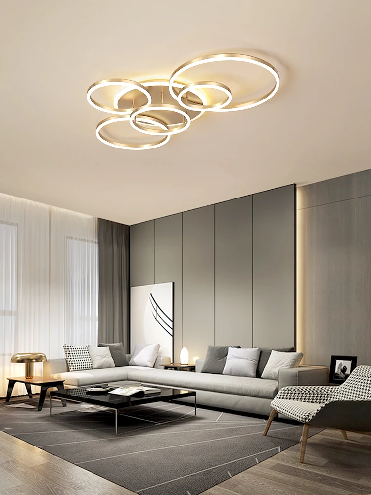 IRALAN plafondlampen moderne acrylring voor woonkamer slaapkamer dimbaar slimme afstandsbediening app glans hanglamp - afbeelding 2