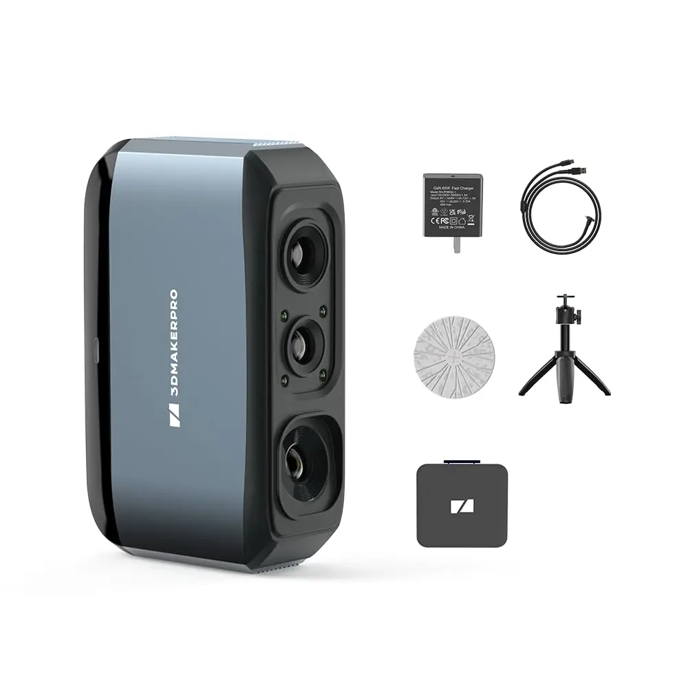 

3DMakerpro 3D-сканер Moose, среднегабаритный 3D-сканер для 3D-печати, синий светодиодный источник света, точность до 0,03 мм