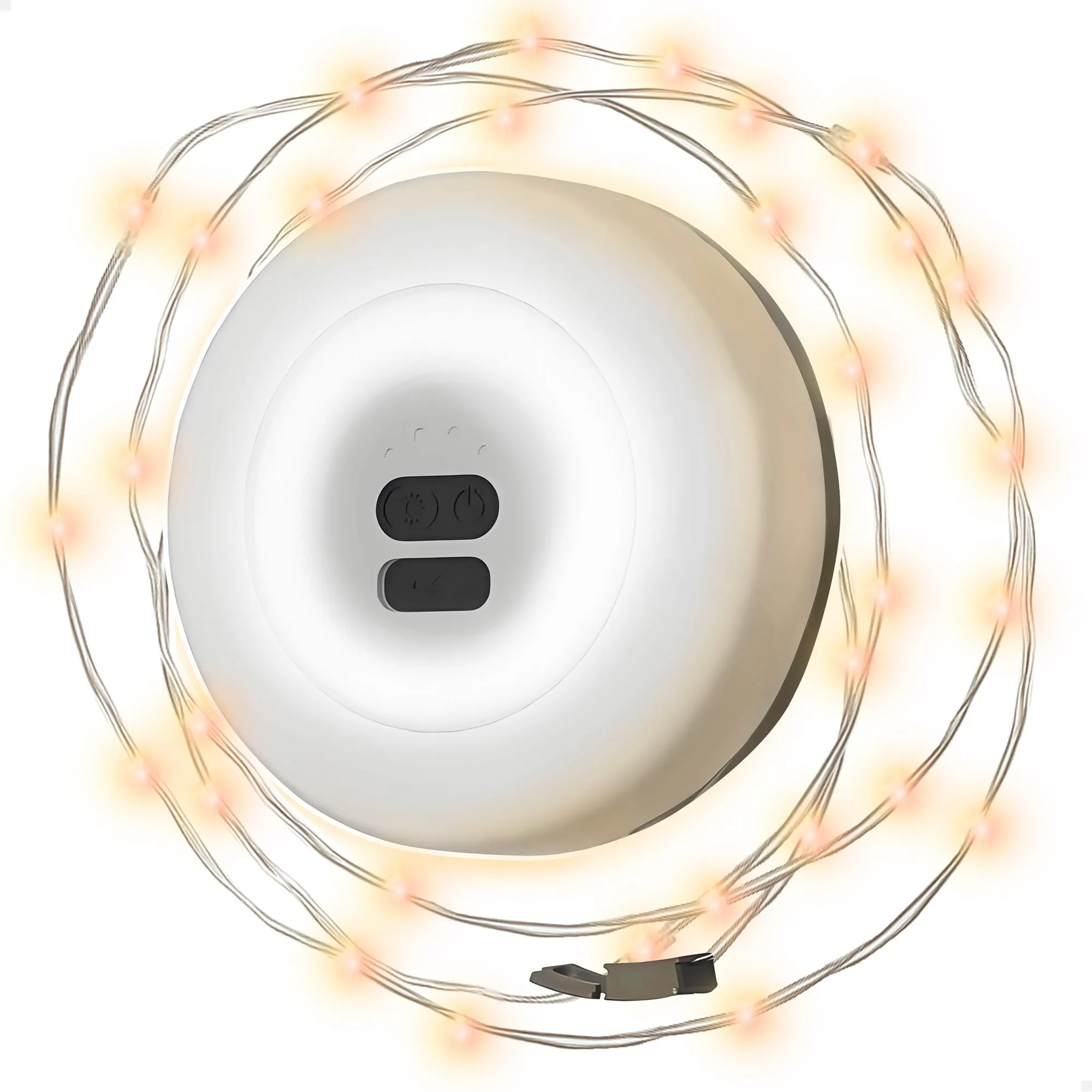 Aktive - Luz LED y guirnalda camping, mide Ø12x4 cm, 3 modos de luz, 136 LEDs, 200 lúmenes, cable USB incluido, autonomía 6 horas, foco camping, iluminación exterior
