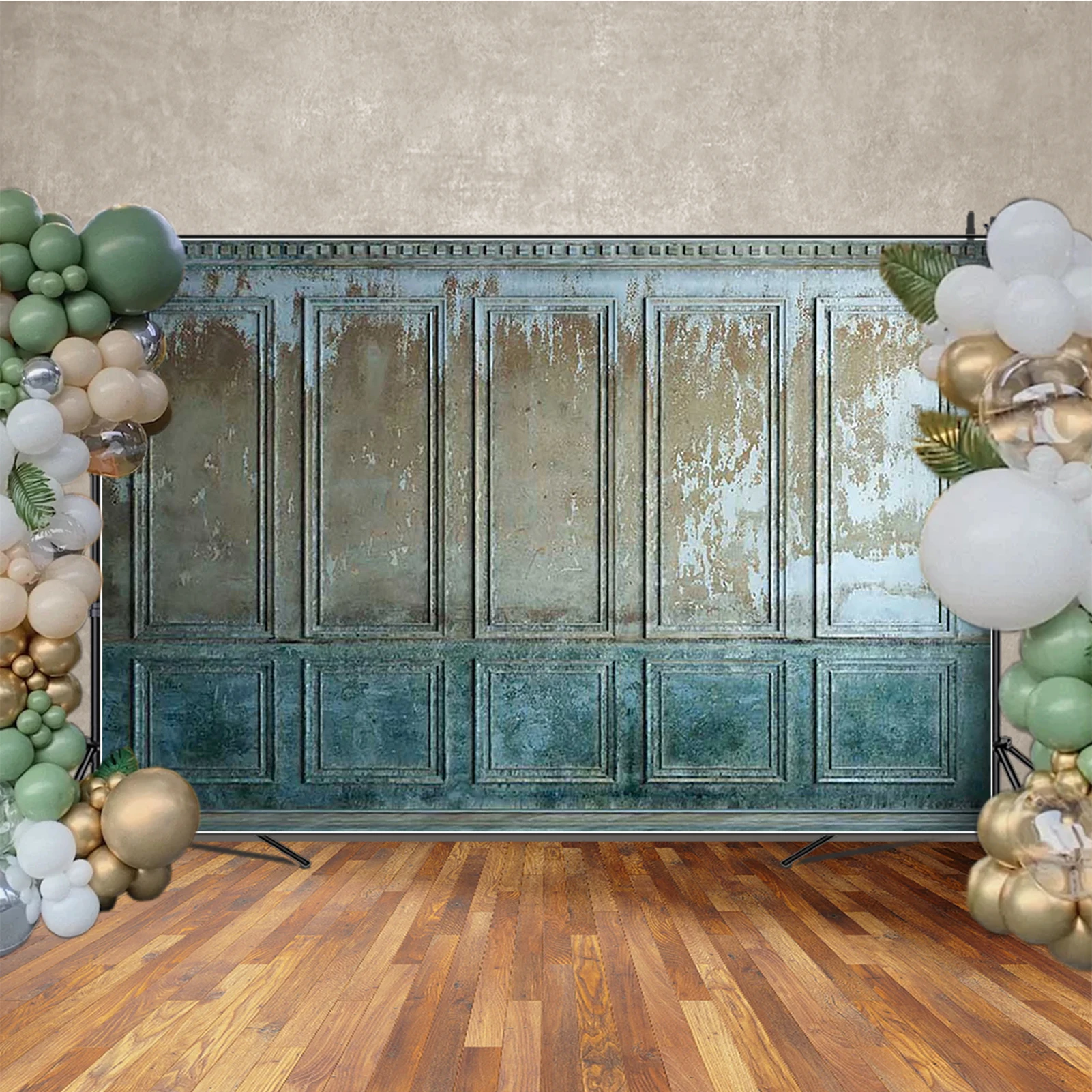 MOON.QG تلاشى Wainscoting جدار التصوير خلفية غرفة المعيشة خلفية عيد ميلاد التصوير الفوتوغرافي خلفية الأطفال استوديو الإمدادات