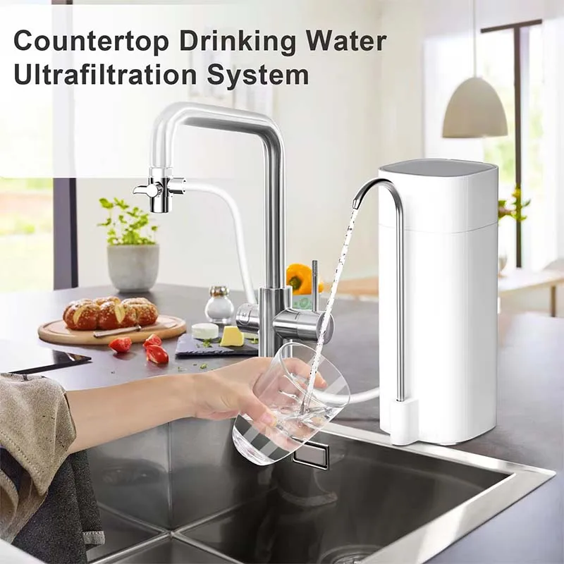 Countertop Faucet Drinking Water Filter Purifier System Long Life 5 Stage Filtration Reduces Chlorine Heavy Metals Bad Odors