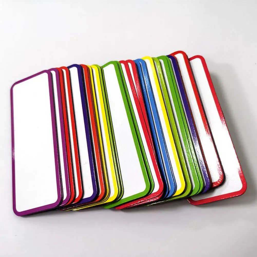 Waterproof Magnetic Labels Organize Write Reuse with Colored Borders for Classroom Home Office