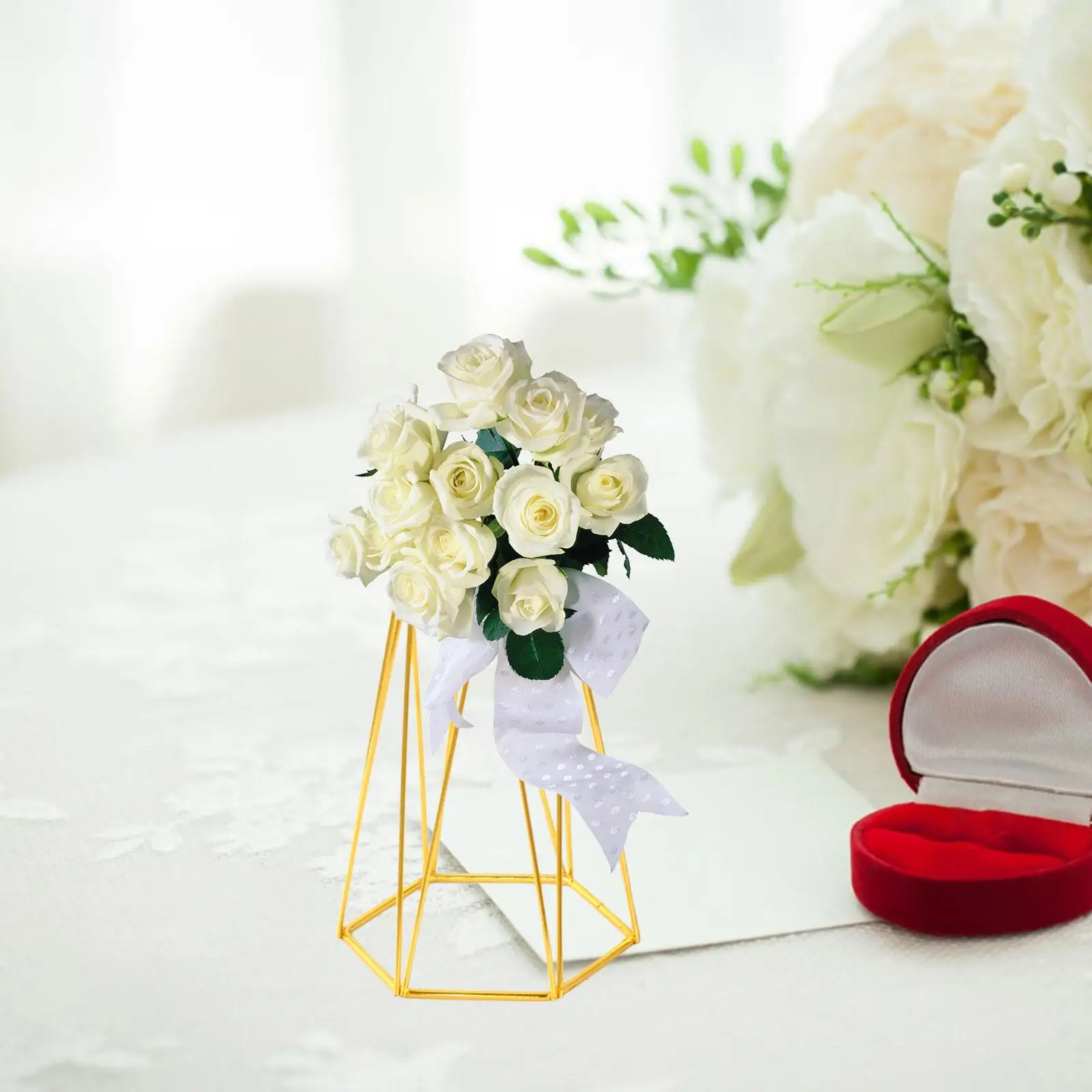 Flower Vase Holder Event Party Wedding Reception Gold Iron Stand Luxury Decoration for Wedding Table Centers