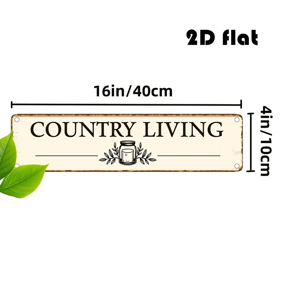 Customizable 2D Flat Rustic Roadside Sign 3.94x15.75in Weather-Resistant Aluminum Garage Cafe Home Wall Decor Only Indoor Outdoo view 3