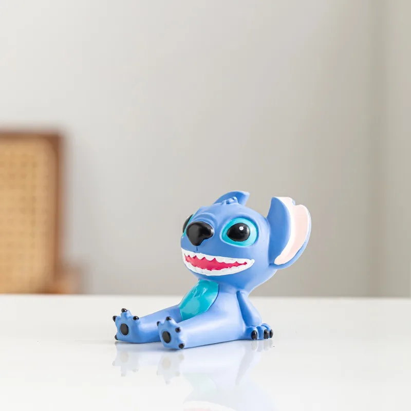 Disney Lilo and Stitch Cartoon Stitch supporto per cellulare creativo personaggio di animazione ornamento da tavolo regalo di compleanno di moda