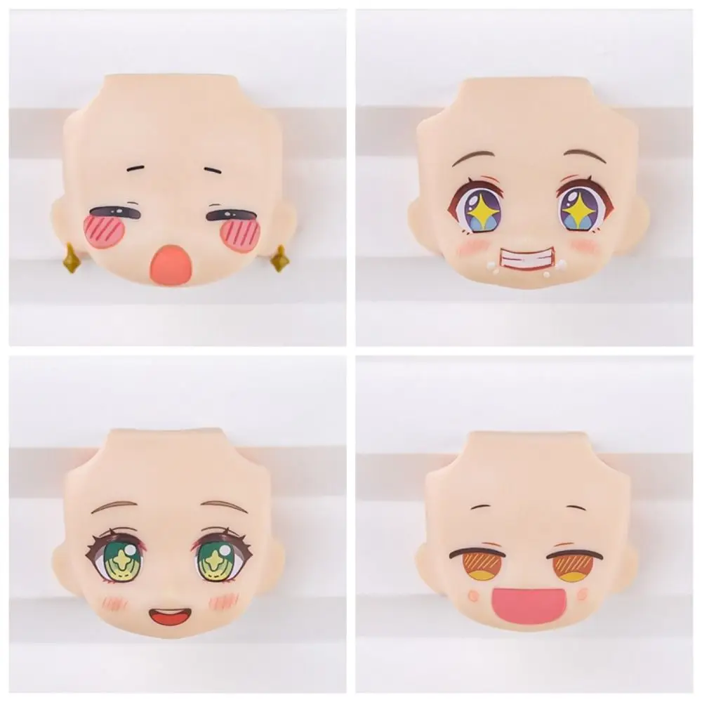 3D Decal Eyes OB11 Doll Face Change Faces With Makeup Doll Replacement Face Anime GSC Head Obitsu 11 Doll Face Girl Gift