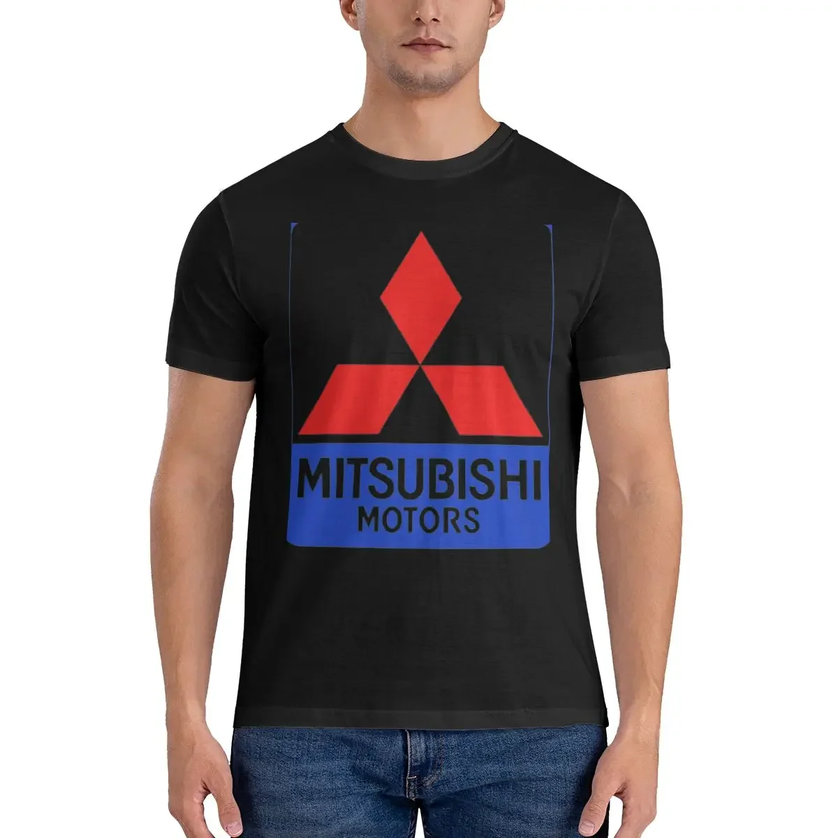 MITSUBISHI T-shirt Men Print Round Neck T-shirt Summer Fashion Short Sleeve Cotton T Shirt