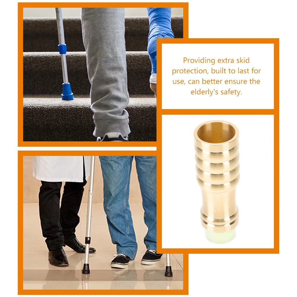 

Brass Foot Non-Skid Replacement Anti-Slip Protector Rubber Cap Metal Pole For Elderly Safety Walking Accessories Senior Tip