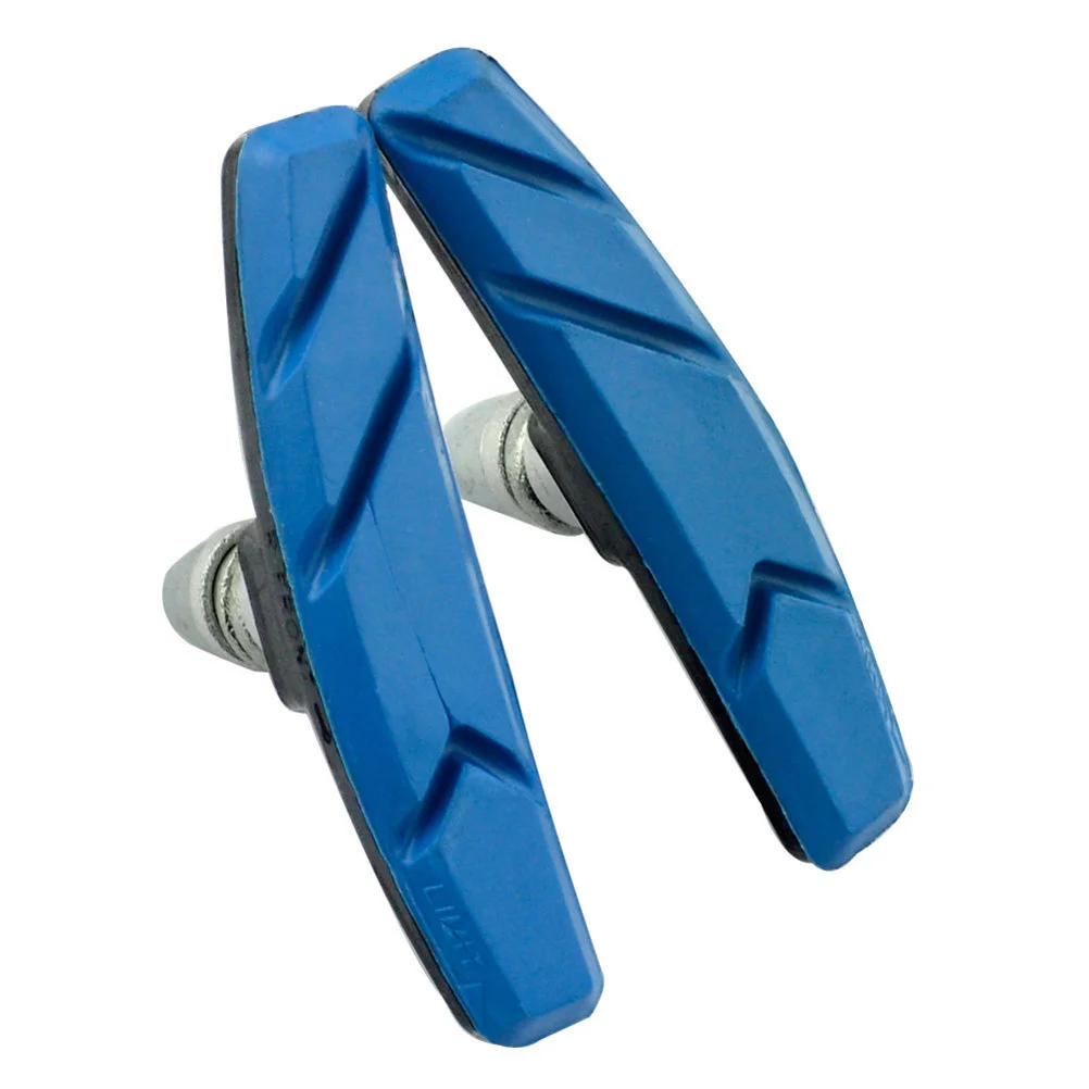 

1 Pair of Mountain Road Cycling Bike Pads Braking Shoes Blocks Cycling Accessories for System (Blue)