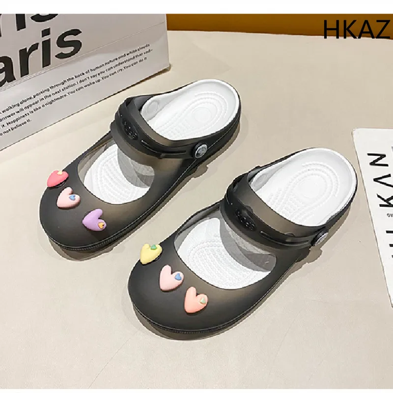 Beach Slippers for Women Casual Round Tip Platform Trendy All-match Comfortable Breathable Waterproof Shoes Summer Main Push