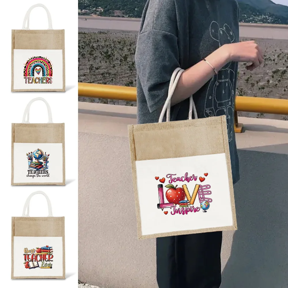 Portable Storage Bag Large Capacity Shopping Bags Fashion Tote Bags Women's Handbag XX Printing Pattern Organizer Pouch