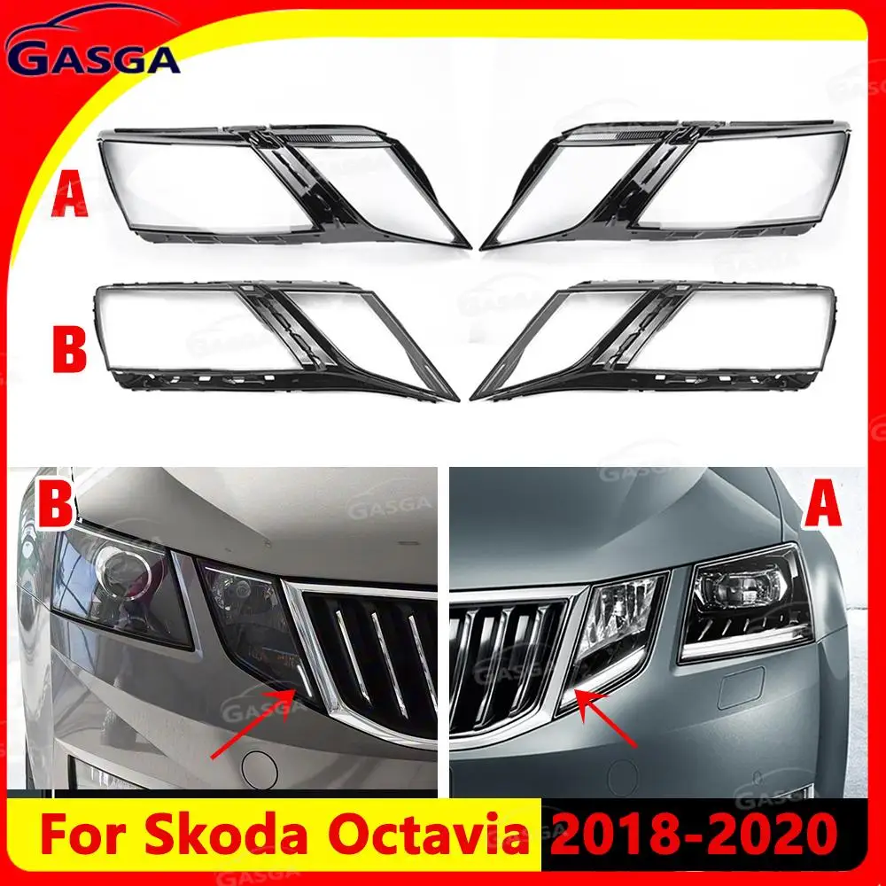 

Для Skoda Octavia 2018 2019 2020, крышка объектива фар, автомобильные аксессуары для автомобилей, абажуры, корпус фары, фары