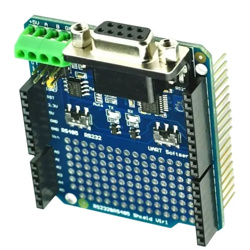 

Изолированный модуль расширения Exquisite-RS485 RS232 HAT с управлением по SPI, для Arduino, модуль связи RS232 RS485