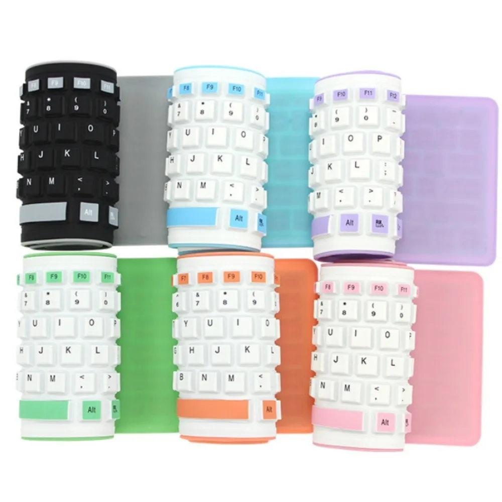 Industrial Design Soft Silicone Flexible Keyboard 103 Keys Waterproof USB Keyboard Dustproof Portable Wired Keyboard Home Use