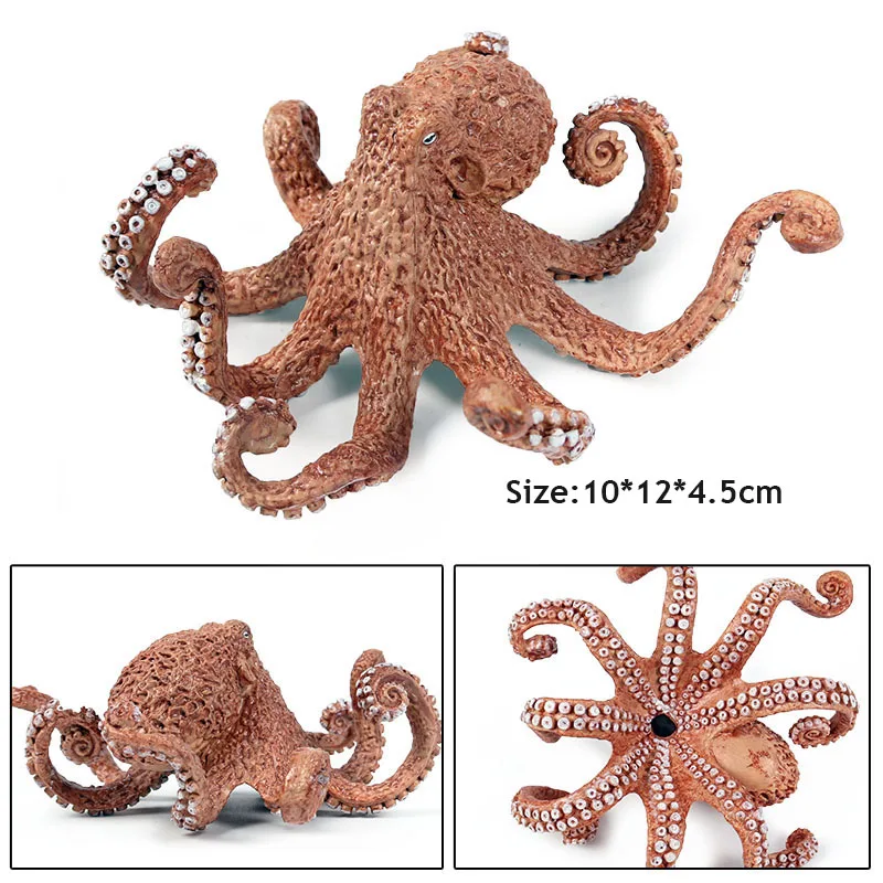 Ocean Model Marine Animals Octopus Model Action Figures Sealife Aquarium Miniature Educational Kid Toys