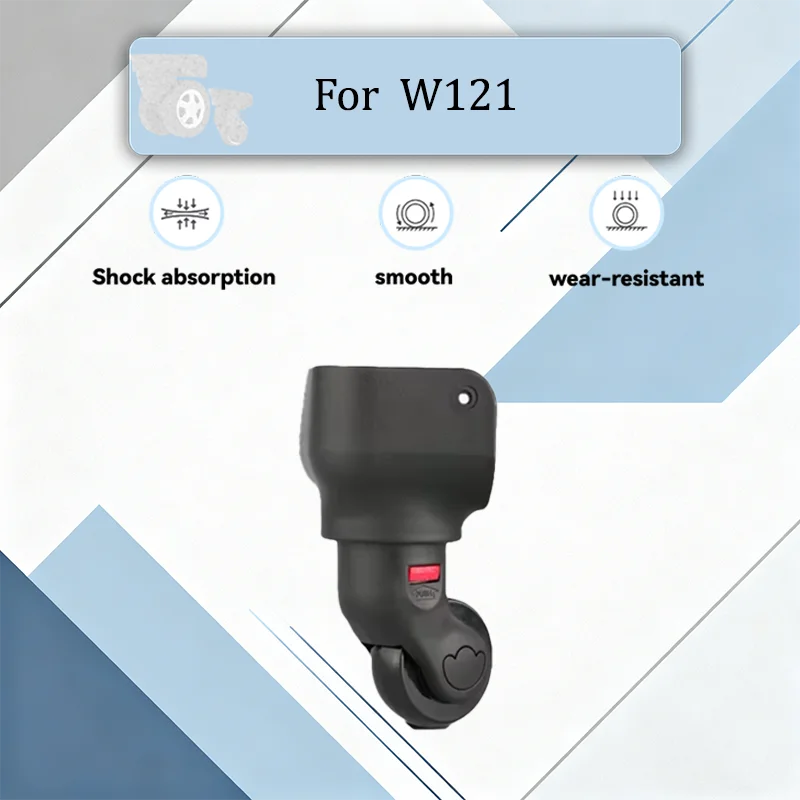 

For W121 Wear-Resistant Luggage Replacement Wheels 360° Silent Swivel Casters Universal Fit for Suitcase Repair Parts