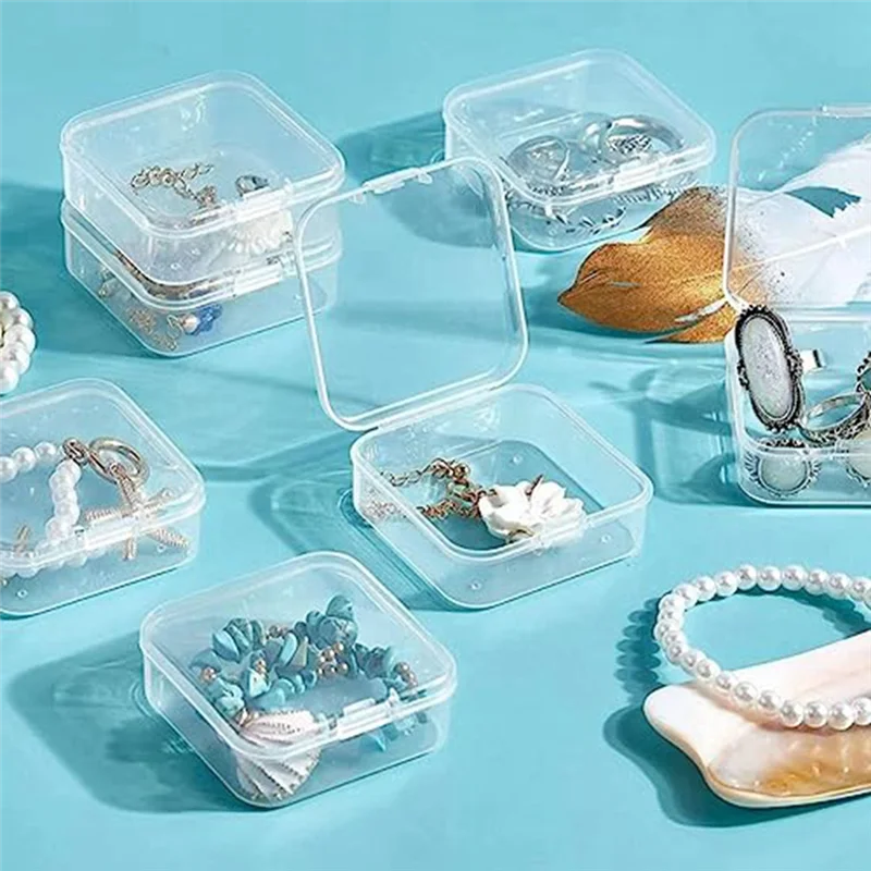 

SNNE-r2 Pack Bead Organizers Box Clear Mini Plastic Bead Storage Containers Transparent Storage Box with
