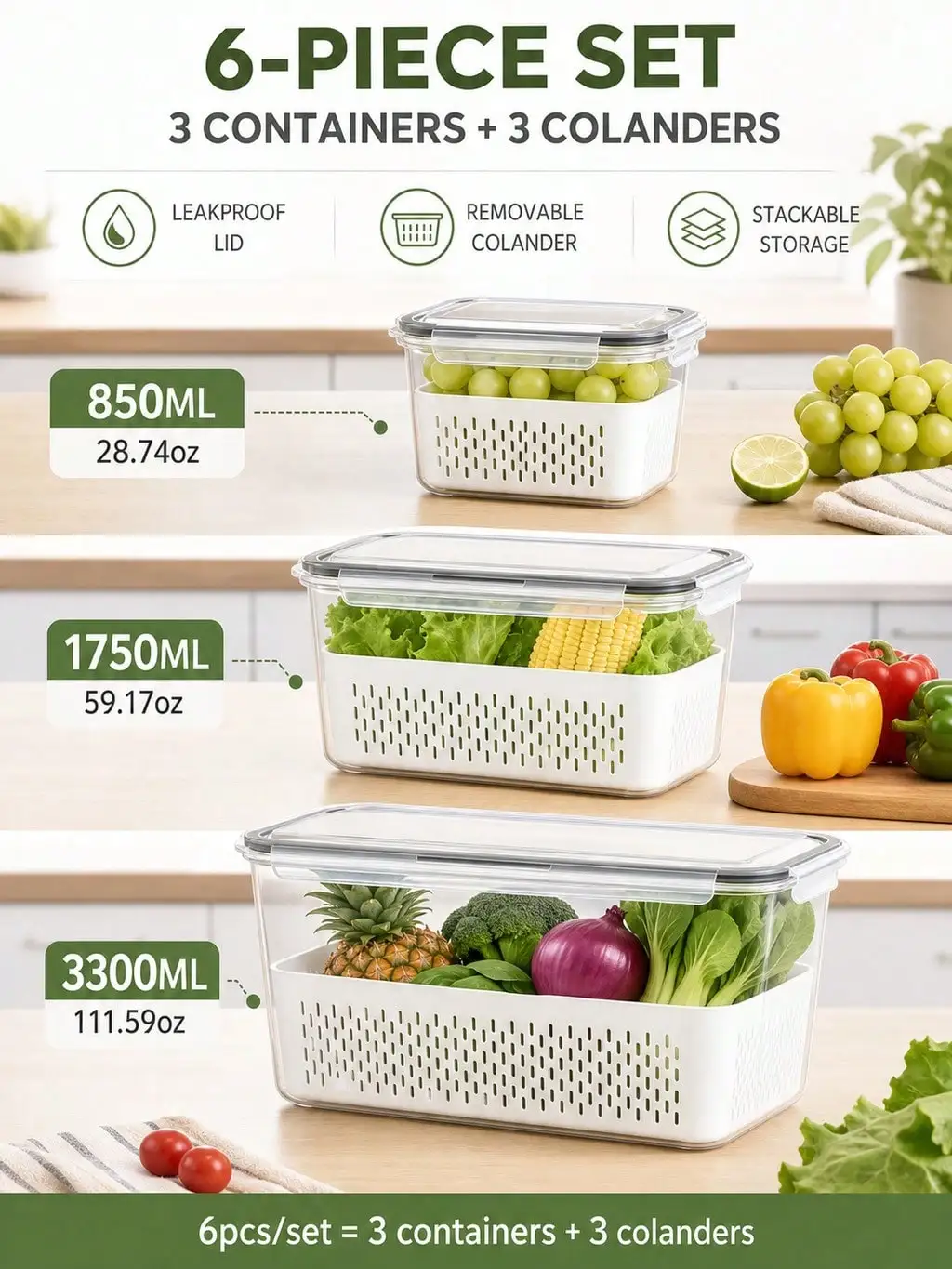 Food Storage Containers with Trays 2