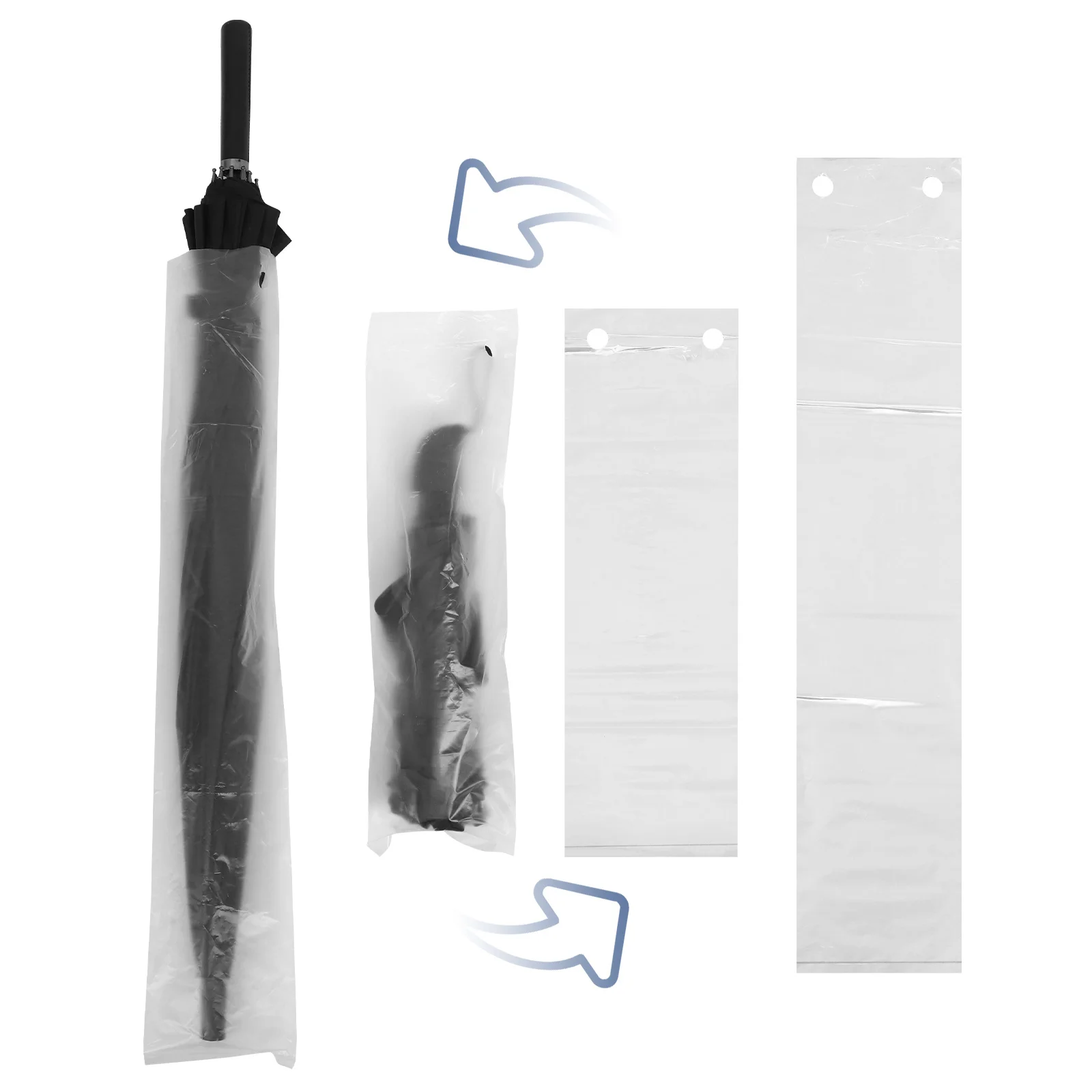 200pcs Bags Professional Pouch Disposal Container Transparent Umbrella Holder Lightweight Dustproof Moisture Resistant Outdoor