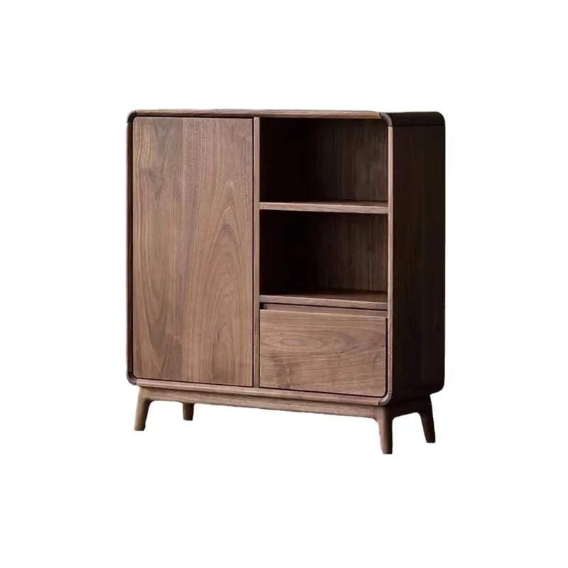 

Solid wood sofa side cabinet Modern simple living room corner cabinet