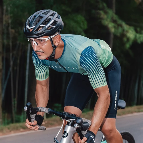 Imagen 2 del producto Camisetas de Ciclismo ROCKBROS para Hombre, Verano, MTB, Ciclismo de Carretera, Deportes, Running, Manga Corta, Transpirables, Secado Rápido, Camisetas Básicas para Bicicleta