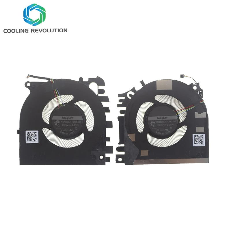 

Laptop CPU GPU Cooling Fan MG75090V1-1C130-S9A MG75090V1-1C110-S9A ND75C52 19L05 ND75C53 for HP ZBook Fury 15 G7 G8