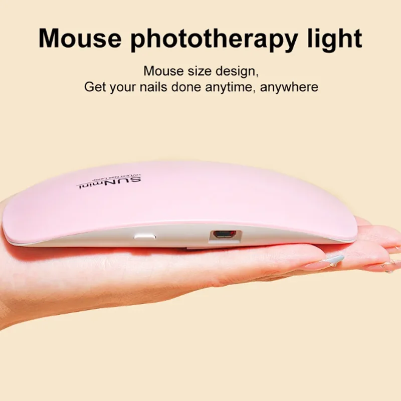 Nagellampe für den Heimgebrauch zum Trocknen von Nagellack, Lack mit USB-Kabel, 6 W, Mini-Nageltrockner, tragbar, 6 LEDs, UV-Maniküre-Lampe