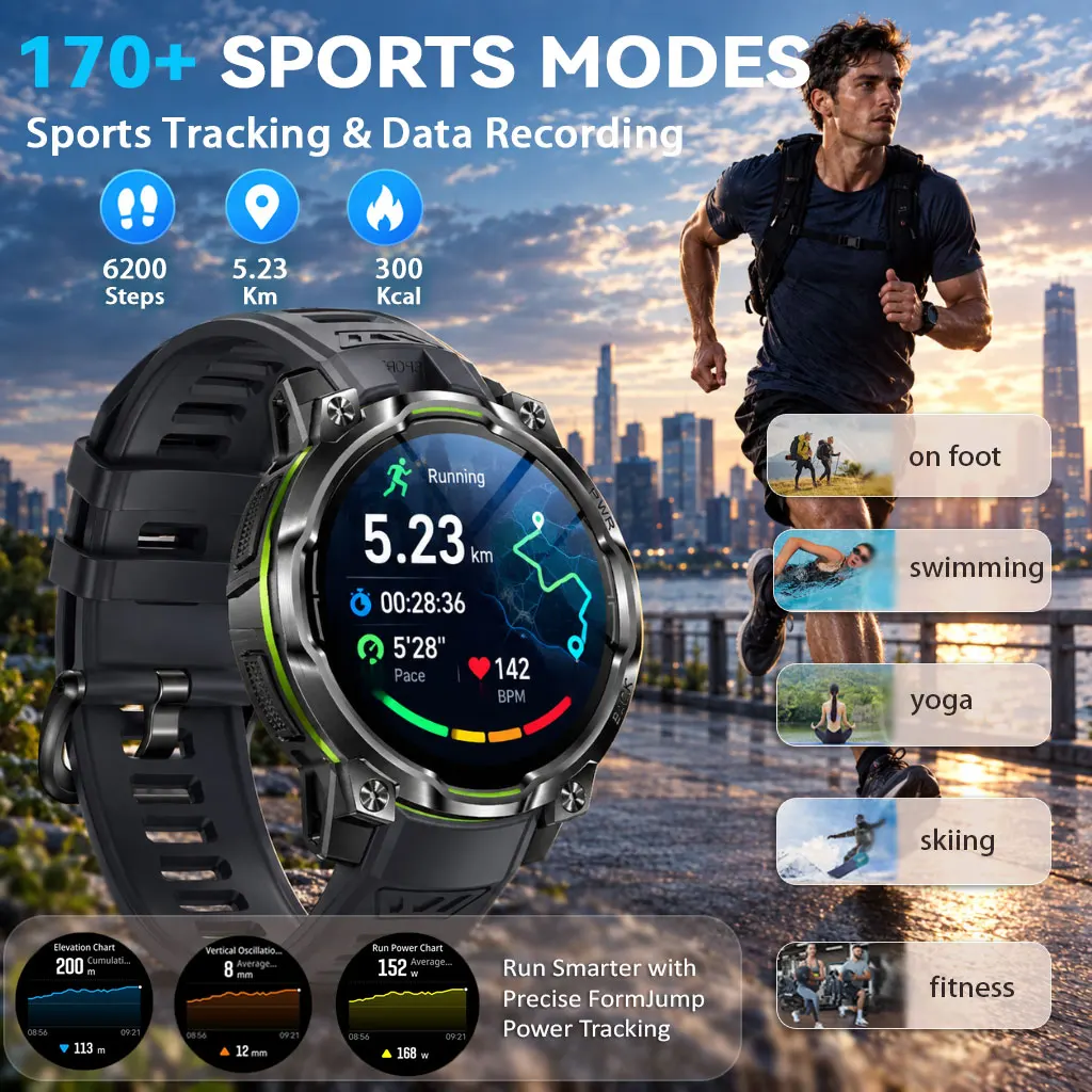 1200mah Long Battery Life Smart Watch Gps Positioning Offline Map Compass 107+sports Mode Exercise Record Health Monitoring 2026 view 6
