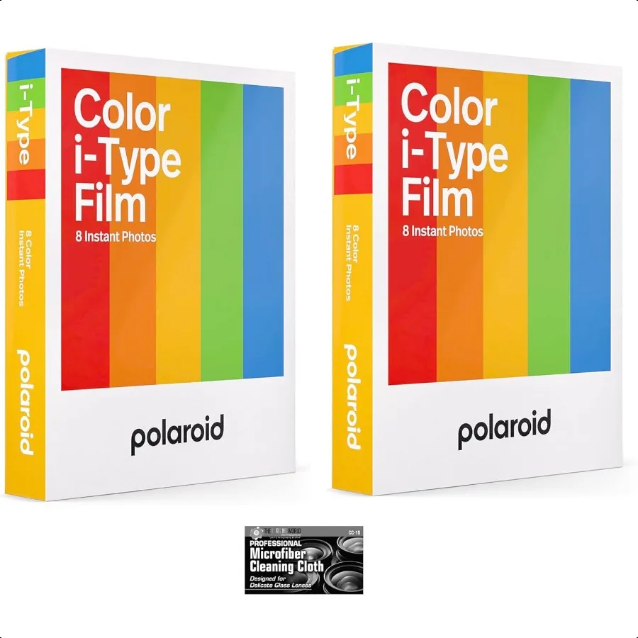 

Polaroid iType Color Glossy Instant Film for Polaroid Now Lab and OneStep2 Camera 2Pack with Cloth