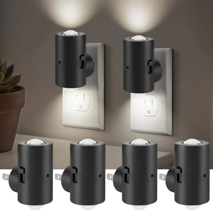 

LED Night Lights Plug into Wall, Dimmable Plug in Night Light, Dusk to Dawn, Daylight, 0-200LM Bright Nightlight Auto-On/Off, N