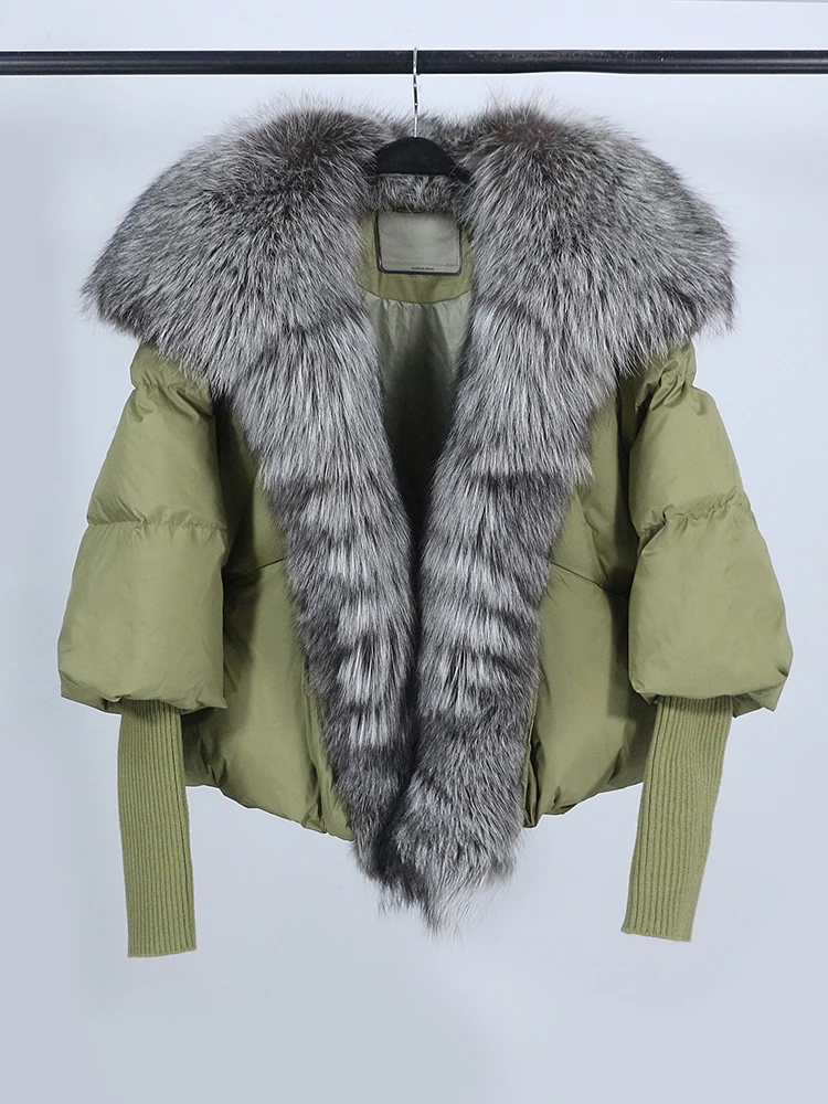 Lose Natürliche Echt Fox Pelz Kragen Mantel Dicke Neue Europäische Mode Weiße Ente Unten Jacke Winter Frauen Warme Luxus Oberbekleidung – Detail 21