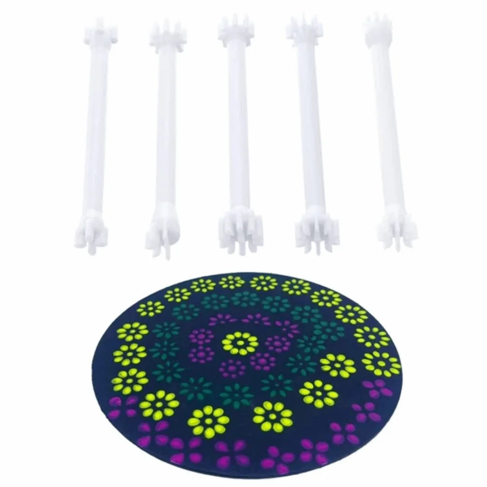 Juego de herramientas para punteado con patrón de flores, 5 uds., 10 formas de pétalos, herramientas de pétalos de flores impresas en 3D de doble cara, hechas a mano, fáciles de limpiar