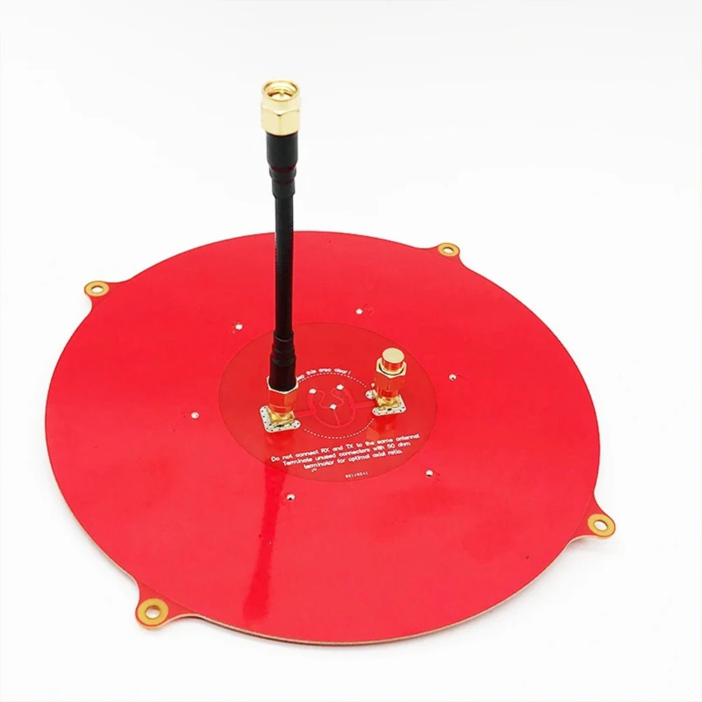 150mm Triple Feed Patch 5.8GHz 14DBi Pagoda Array FPV Antenna Image Transmitter Flat Panel Antenna for FPV Drone Black