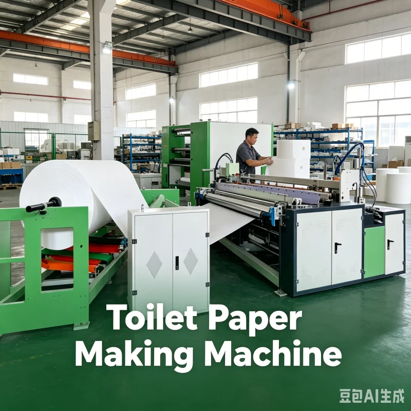Full Automatic Toilet Roll Making Machine with High Speed Tissue Paper Converting Line for Small Scale Business Mill