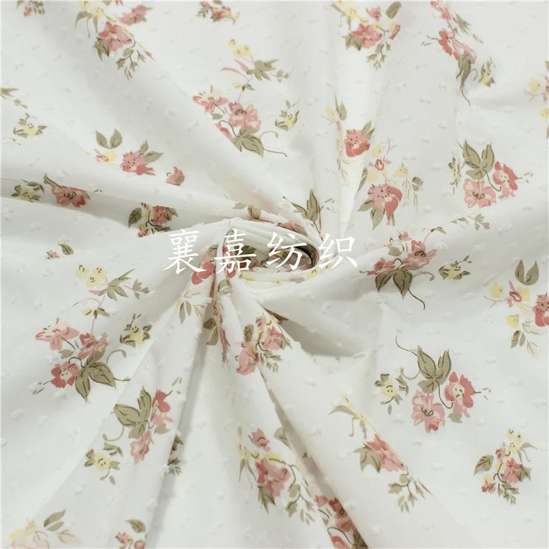 145x50cm Cotton Jacquard Cut Flower Floral Fabric, Making Children\'s Clothing Women\'s Cloth