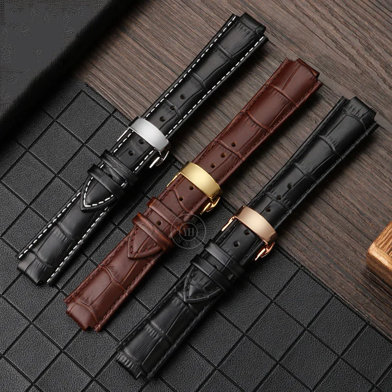 Men and Women's Genuine Leather Watch Strap For LV Tambour Series Q1121 Q114k Watch Band Male Interface 10mm/12mm  Watch Belt