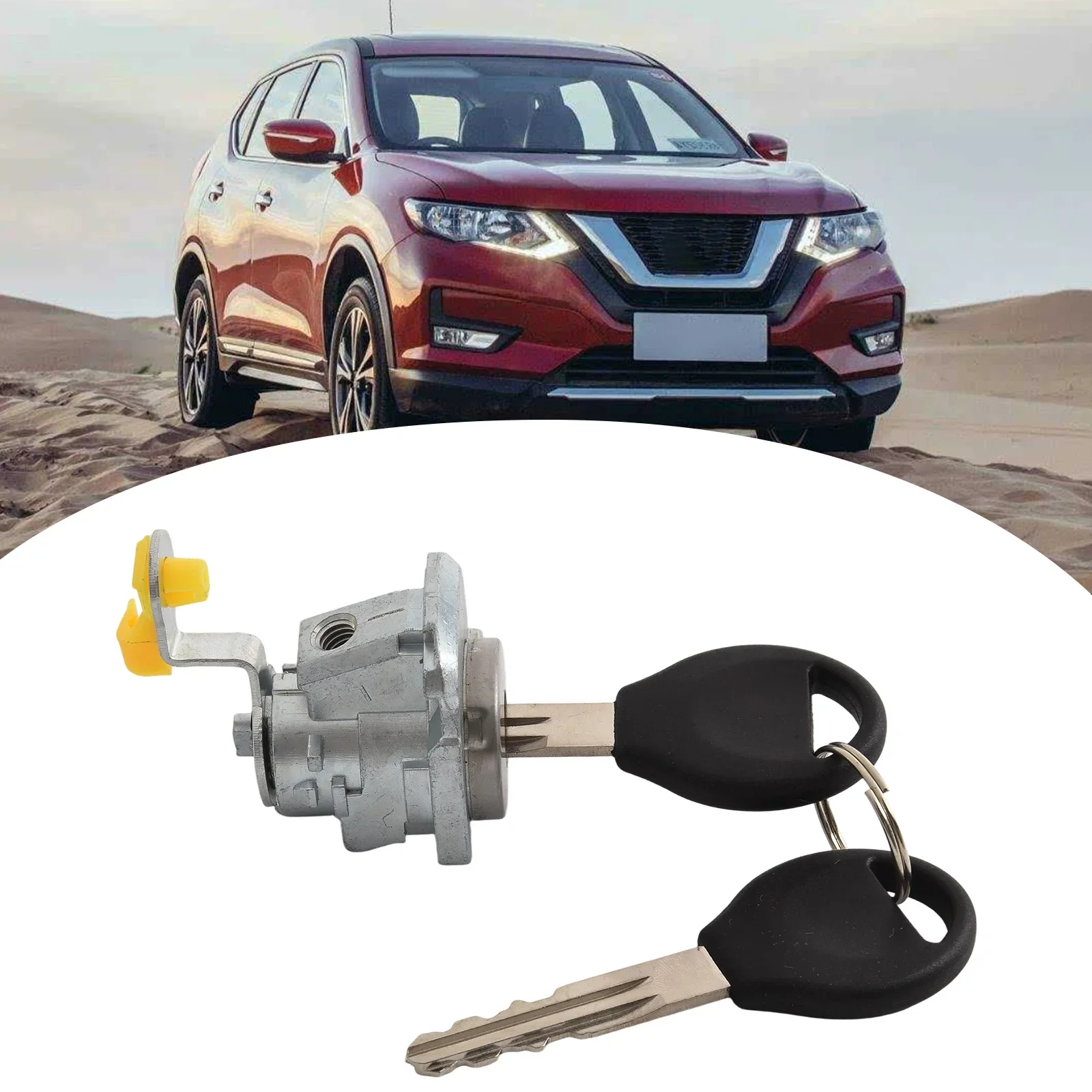 Cilindro serratura porta anteriore sinistra per auto in metallo con 2 chiavi per Nissan Rogue 2008-2015 H0601-JM00A Accessori auto Interni