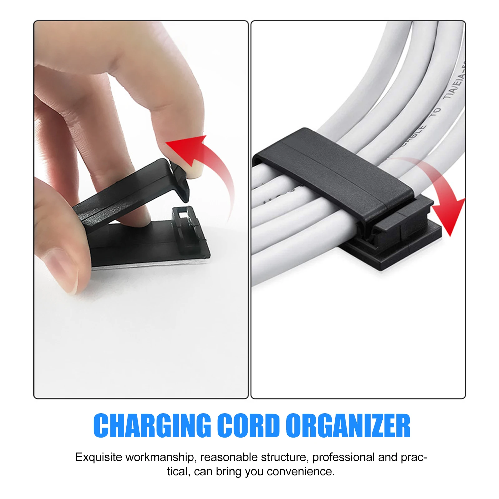 

20Pcs Cable Organizer Cord Keeper Stylish Effect Practical Useful for Wires Data Cables Headsets Keyboard Mouse Cables
