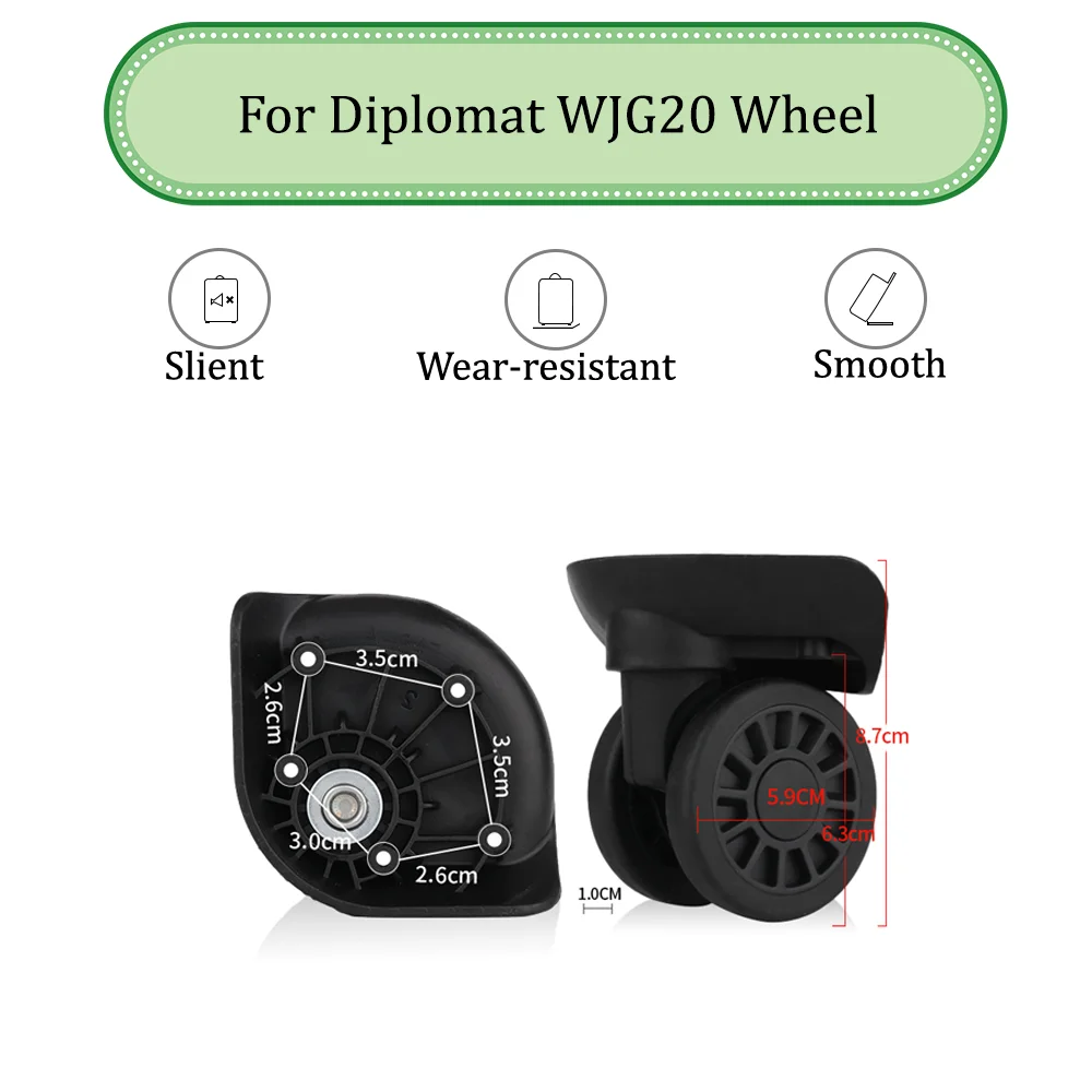 

For Diplomat WJG20 Universal Wheel Replacement Suitcase Silent Smooth Shock Absorbing Durable Convenient Accessories CasterWheel