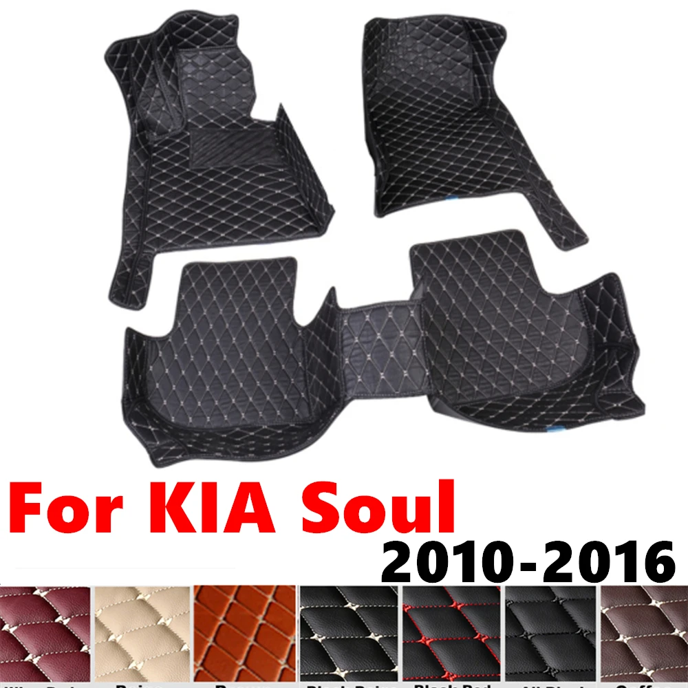 

Car Floor Mats For KIA Soul 2016 2015 2014-2010 Custom Fit Front & Rear Floor Liner Cover Foot Pads Carpet Interior Accessories