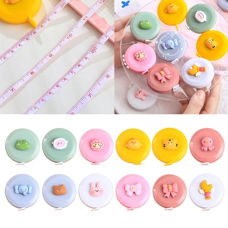 Mini Soft Cute Tape Measure Cartoon Design Tape Measure for Tailor Sewing Craft Cloth Measure Kids Body Height Waist