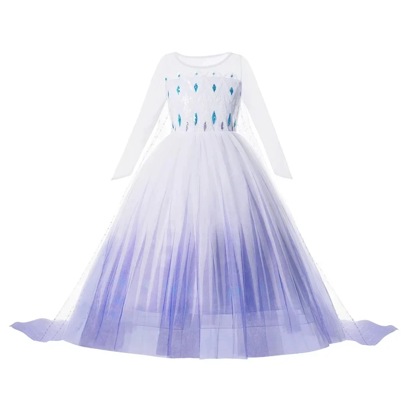 2026 2024 Snow Queen girls dress Princess Barbie dresses kids fancy children vestidos Birthday Carnival fancy party PO750