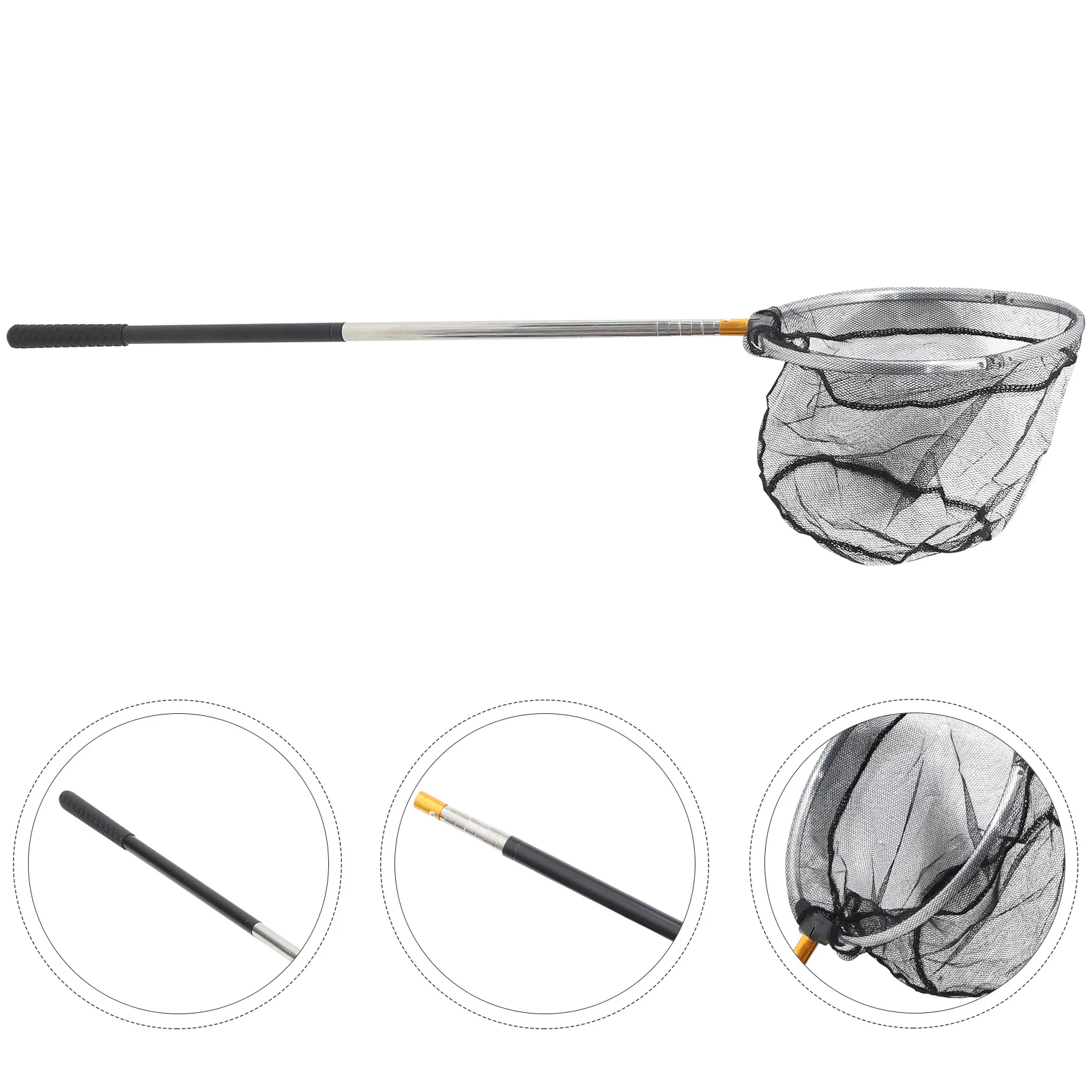 Stainless Steel Folding Net Head Butterflies Catching Metal Handle Bug Retractable Fishing Nets Outdoor Insect Dip