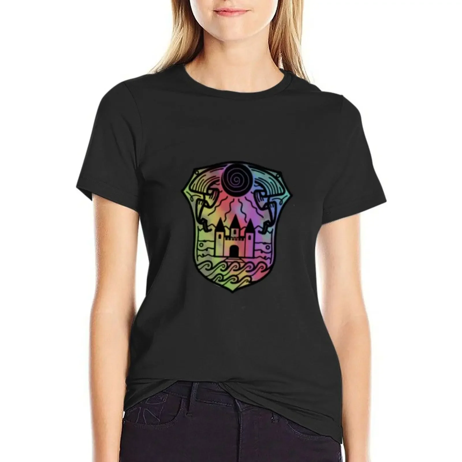 

Roman's Watercolor Logo T-Shirt summer clothes anime anime clothes Blouse designer clothes Women luxury