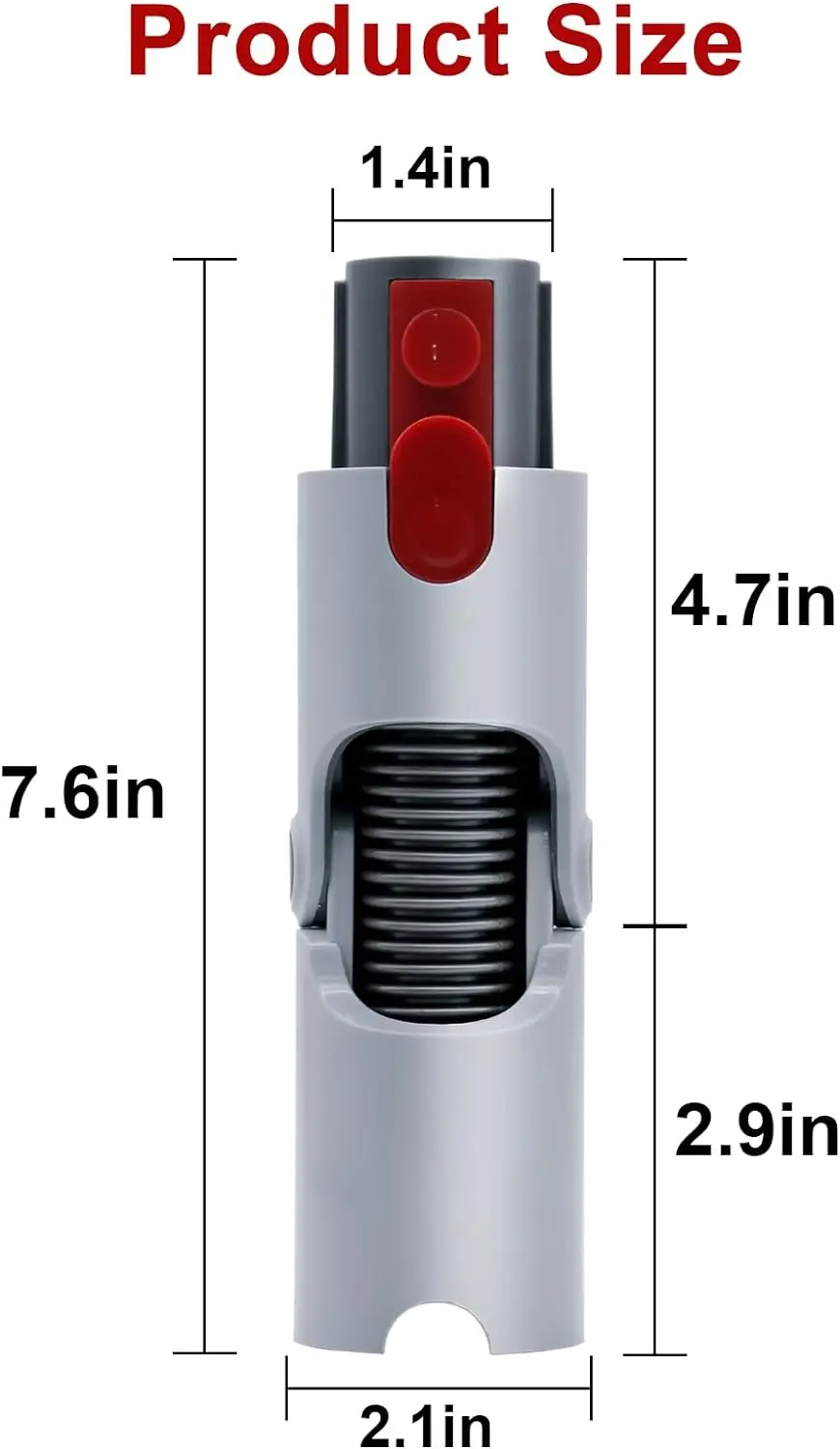 Dolny Adapter kompatybilny z Dyson V7 V8 V10 V11 odkurzacz niski zasięg Adapter zamienny Adapter Grey